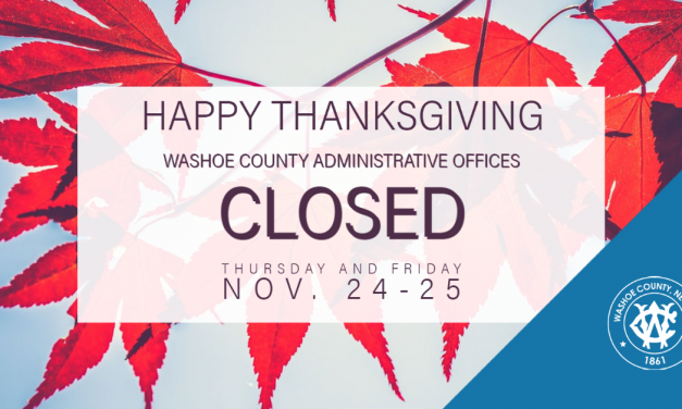 Washoe County offices closed Thursday and Friday for holidays