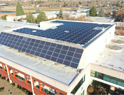 Solar Panels atop Washoe County Administrative Building