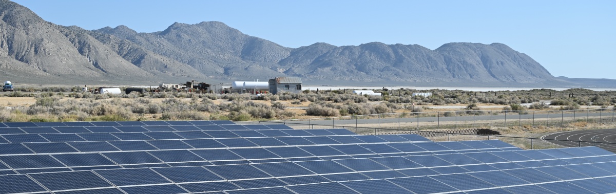 Solar panels in Gerlach, Nevada