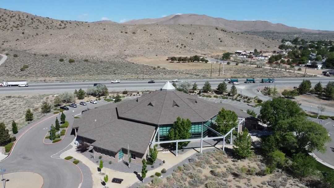 Spanish Springs Library Aerial Drone Photo 1080x609 