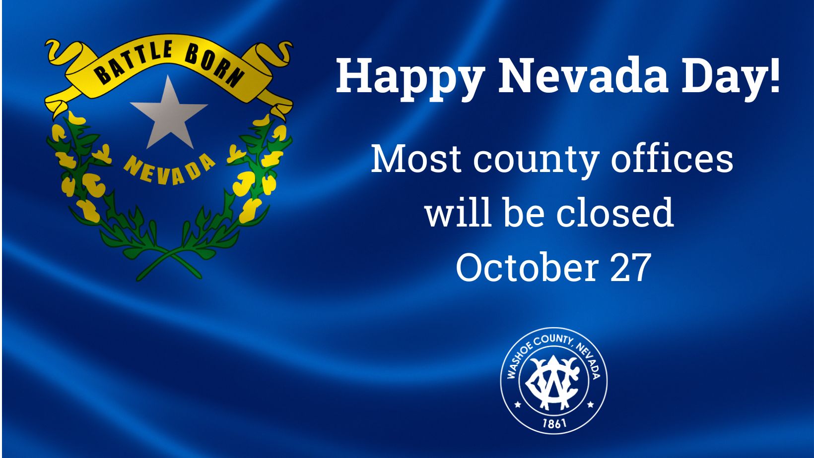 Washoe County offices closed for Nevada Day holiday Washoe Life