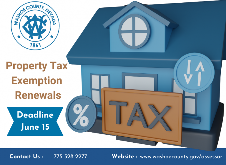 Washoe County Property Tax Exemption Renewals Mailed Washoe Life