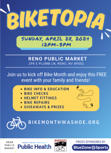 Biketopia event takes place Sunday, April 28 from 12-3 pm at Reno Public Market