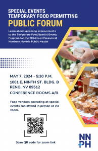 Join NNPH for a public forum about changes to the special events / temporary food program.