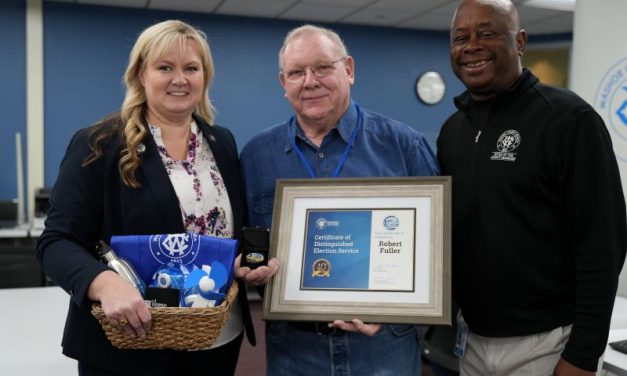 Tenured Poll Worker honored with special recognitions after years of service to Washoe County elections