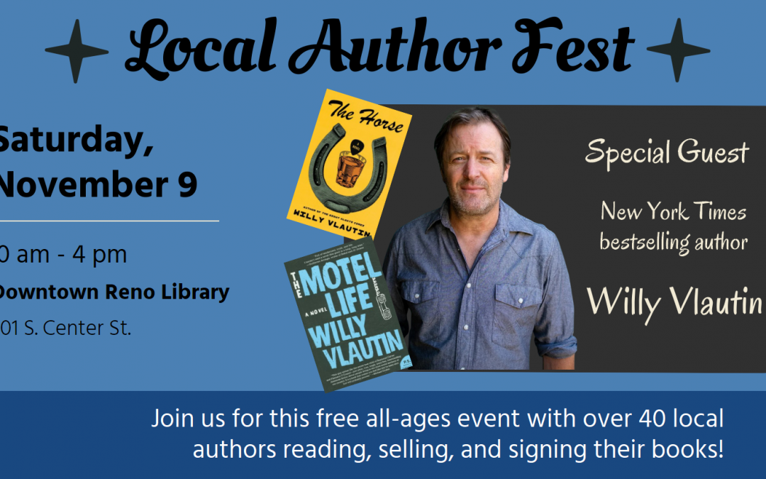 Bestselling novelist Willy Vlautin headlines Washoe County Library’s Local Author Fest