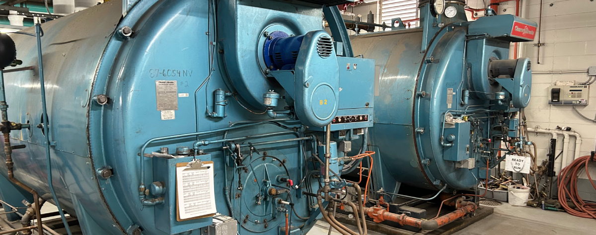 Heating boilers at a County facility