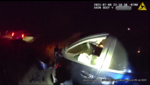 Axon body cam screenshot of vehicle 2 of the accident described within the press release. 