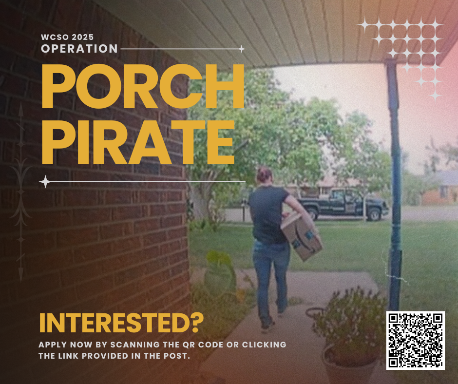Porch Pirate Graphic with QR Code 