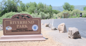 photo of a sign that says Riverbend Park