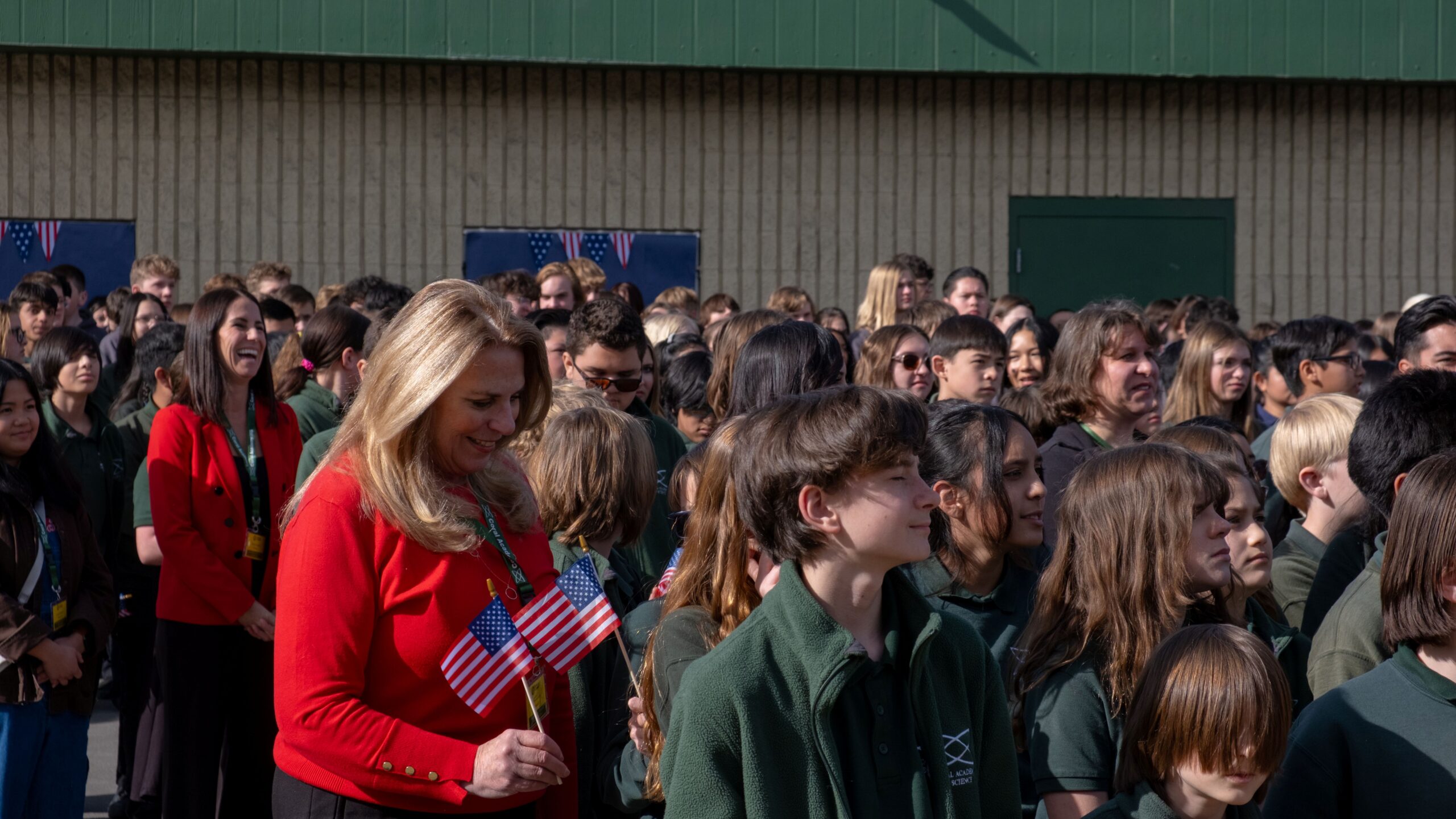 photo of a group of students and adults