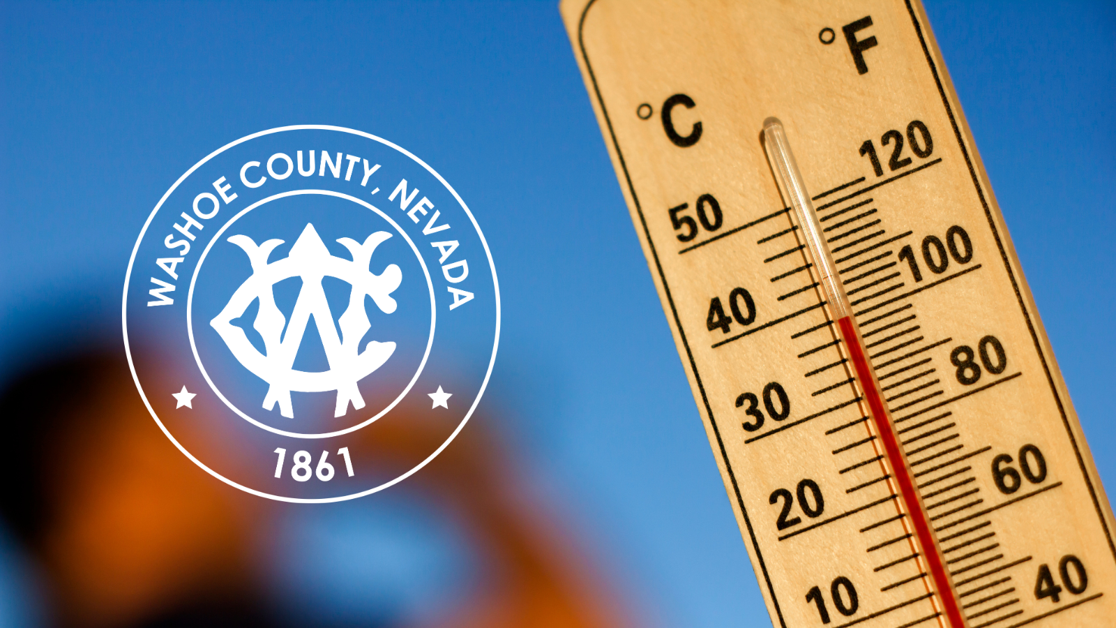 image of a thermometer and the Washoe County logo
