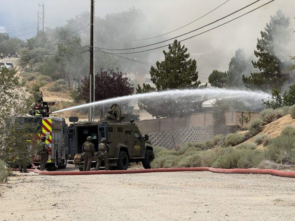 SWAT Vehicle and Fire Truck