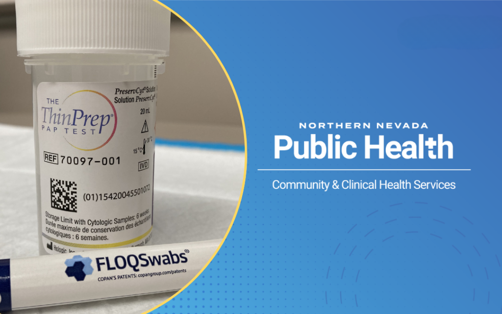 HPV self-collection swab and container.