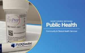 HPV self-collection swab and container.